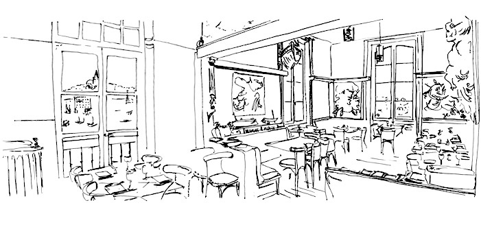Vue intérieure du bar restaurant La Caravelle